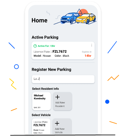 Phone app showing my parkings image